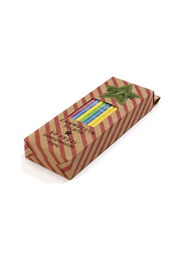 Kağıt Pipet Karışık Renkli Sargısız 6x195 Mm 50'li Kutulu 50 Adet 50