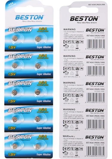 Oxford Ag4 Lr626 Alkalin Saat Pili 10 Lu Paket Küçük Pil Saat Pili Düğme Pil