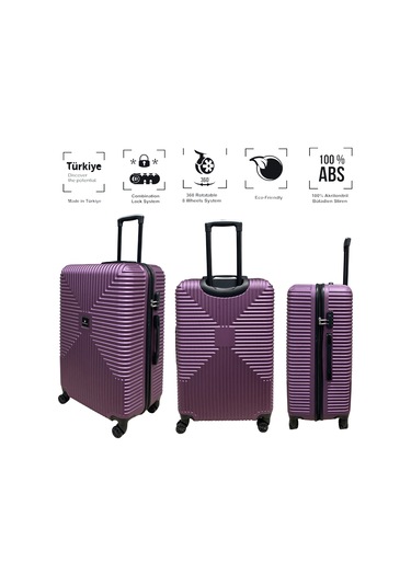 Anhelo Bowtie Abs Büyük Boy Valiz Mor