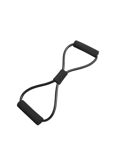 Dolıty 8 Şekilli Direnç Bandı Elastik Halat Ev Jimnastik Siyah Siyah