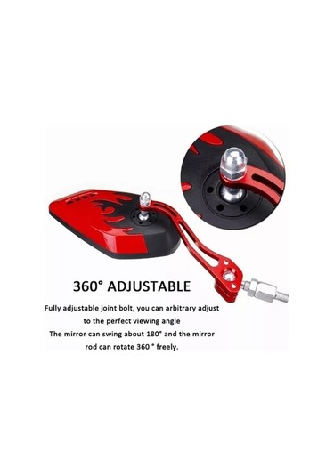 Reedark Motosiklet Dikiz Aynası Geniş Açı Lmk00051b Evrensel Siyah