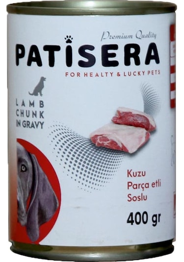 Patisera Kuzu Etli Konserve Yetişkin Köpek Maması 12 x 400 G