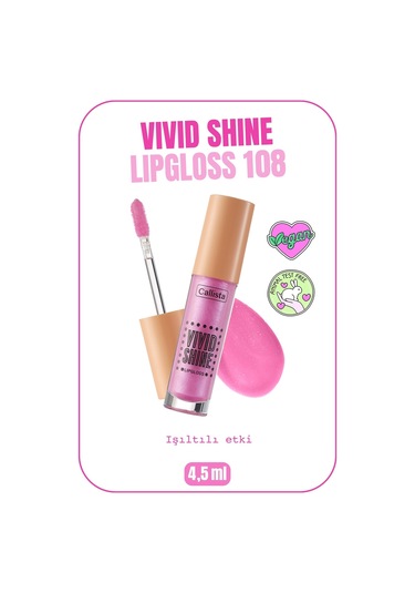 Callista Vivid Shine Lipgloss Nemlendiricili Dudak Parlatıcısı 108 Pink Utopia