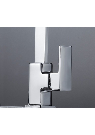 Rudi Armatür Pirinç Malzeme 1. Kalite Krom Kuğu Model Eviye Bataryası Gri