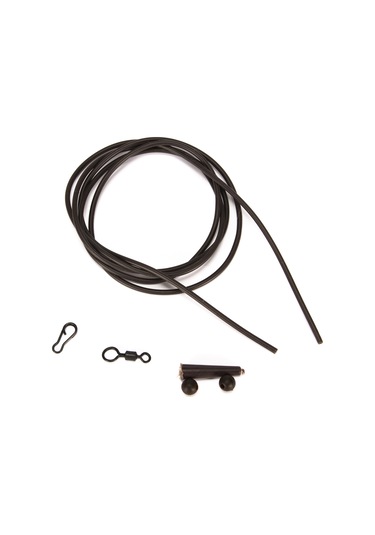 Ranyeek 1m Silikon Kauçuk Olta Kablosu - 6mm Boncuklu, Kayar Dönmeci Ve Ağırlık Kapağı Örneği Kahverengi