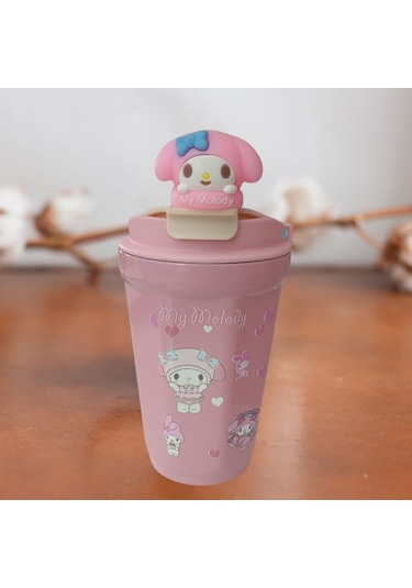 Çocuklara Özel İsim Yazılı Yalıtımlı Termos Bardak Pembe