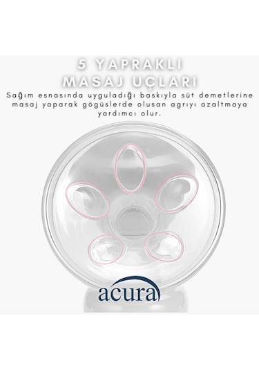 Acura Ac-3000 Masaj Ve Biberon Özellikli Manuel Göğüs Pompası