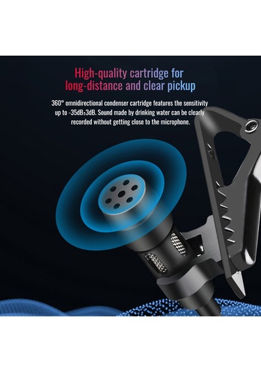 Lemestar Takstar Tcm-400 Omnidireksiyonel Kragı Mikrofonu 3.5mm - Canlı Yayın, Röportaj, Video Kaydı İçin 5m Kablo İle Plug & Play