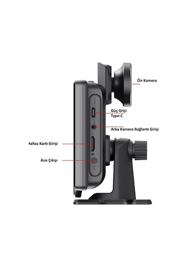 256gb Carplay Apple Android Uyumlu 10.2 İnç Büyük Ekran Tak Çalıştır 4k Ön/arka Çift Kameralı