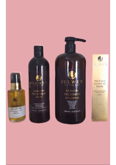 Julwen Argan Oil 100 ML + Keratin Mask 400 ML + Keratin Şampuan 1 L