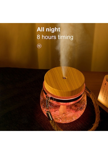 Aubyhe Usb Nano Sprey Ev Ofis Cam Nemlendirici, 7 Renkli Led Işık, Sessiz Çalışma, 400ml Kapasite, Taşınabilir Design