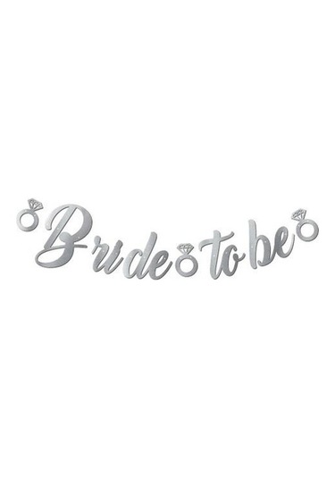 Gümüş Bride To Be Kaligrafi Banner