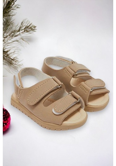 Cırt Cırtlı Çift Bantlı Unisex Çoçuk Sandalet 001