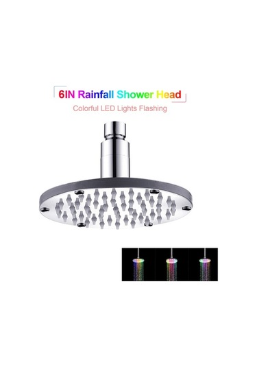 Novahub 6 İnç Renkli Led Yağmur Duş Başlığı - Su Sıcaklığına Göre Renk Değiştirir Diğer