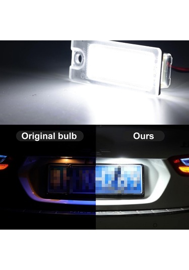 2 Adet Araba Led Numarası Arka Işık Lambası Plaka Işıkları Oto Ampul Xenon Beyaz Canbus 6500 K 12 V Volvo V701 Xc701 S60 S80 Xc90