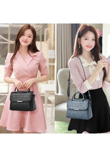 Shidai888 A966-5 Taş Desen Bayan Tek Omuz Çantası Mavi