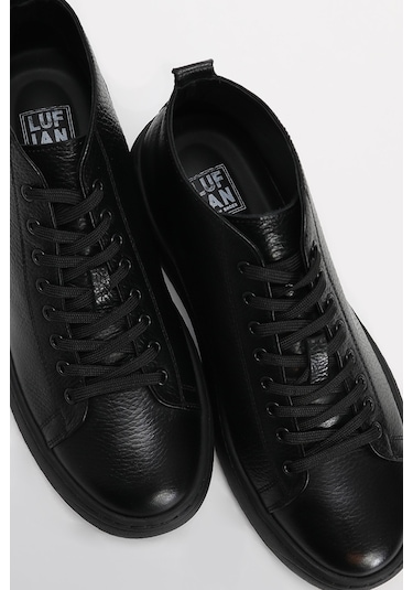 Lufian Aden Erkek Deri Ayakkabı Siyah 112230189100100