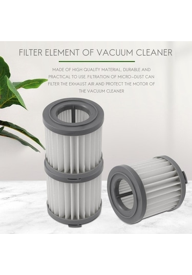 Unimarket Quarter Stone Xiaomi Jımmy Jv51 Jv53 Jv83 Için 3 Adet El Tipi Kablosuz Filtre -gri Süpürge Yedek Parçaları