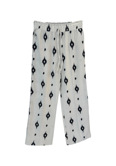 1051 Kısa Kol Önü Bağlamalı Keten Takım Siyah