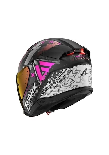 Şeffaf Vizör + Shark Skwal İ3 Jet Hellcat Iridyum Vizörlü Yarım Kask Mor