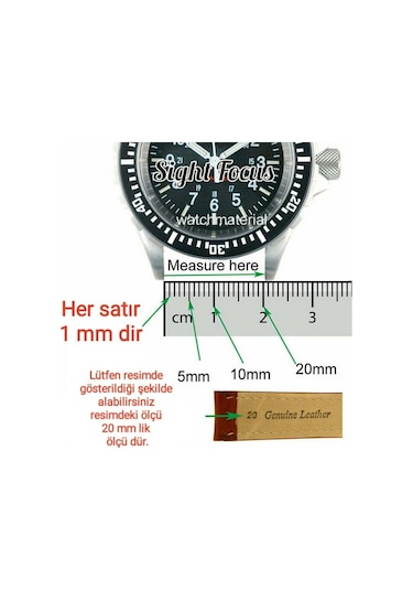 Watch Siyah Renk Deri Saat Kordonu 22mm923579