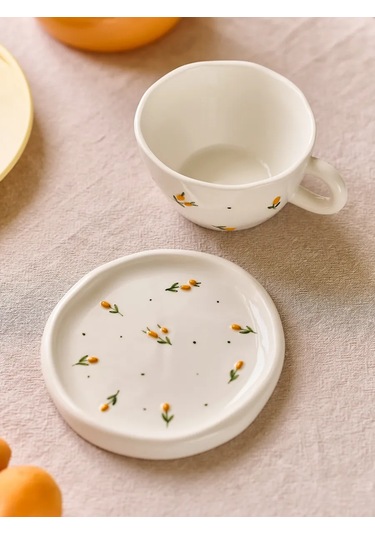 Roomi Seramik Çay Takımı 290 Ml Fincan Ve Tabak Seti 455093191 Sütlü