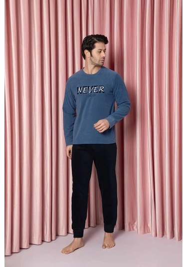 Sude Erkek Bisiklet Yaka Kışlık Polar Pijama Takımı A100/73 - 1 Adet 001 Sude Erkek Bisiklet Yaka Kışlık Polar Pijama Takımı A100/73 - 1 Adet 001