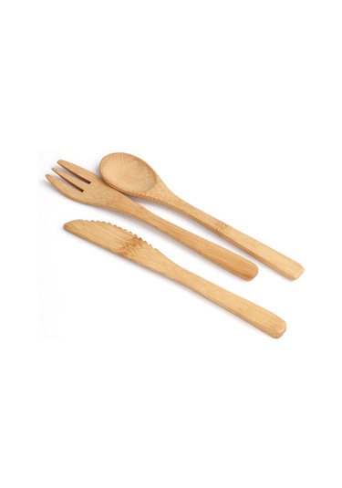 Mufunye 16cm Dişli Bambu Bıçak, Spor Ve Piknikler İçin Taşınabilir 3'lü Beste: Bıçak-çatal-kaşık, Ev Ve Dışarı Kullanıma Uygun Diğer