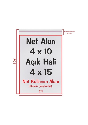 Şeffaf Bantlı Yapışkanlı Opp Jelatin Poşet 250 Adet 4 x 10 + 5 CM