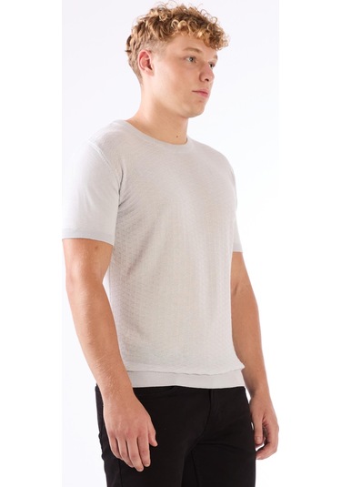 Dufy O Yaka Triko Tshirt A. Gri