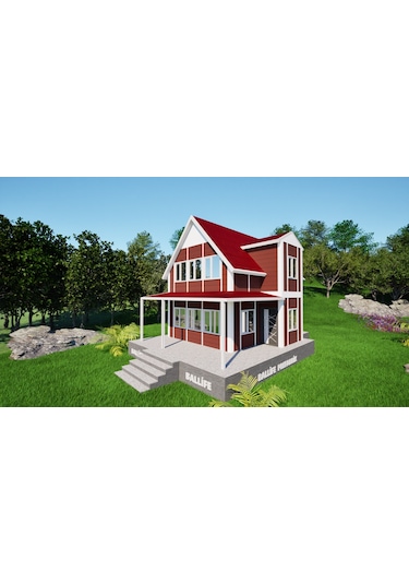Ballife Prefabrik 101 M2 Standart Dubleks Prefabrik Konut