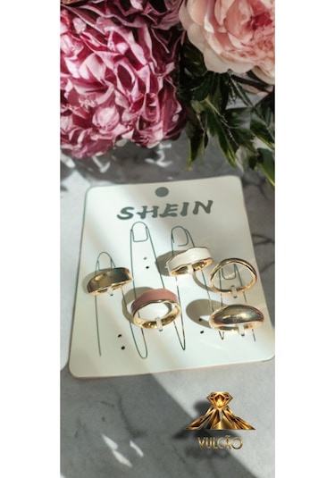 5li Gold Zarif Yüzük Set Altın