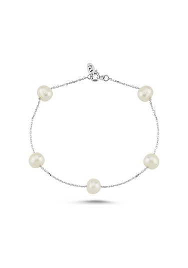 6,5 Mm Çıtır Doğal İnci Bileklik 19 Cm / Sarı Sarı Sarı Altın