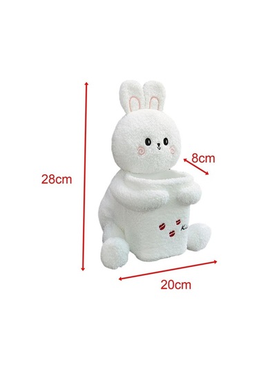 Createtech Yaratıcı Tavşan Suntek Kutusu Kol Doku Çöp Beyaz - Tavşan Araba Beyaz Nt Diğer