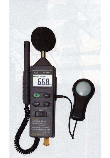 Cem Dt-8820 Çok Fonksiyonlu Sıcaklık Nem Işık + Ses Ölçer