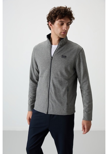 Tommy Life Bruce Gri - Lacivert Dik Yaka Erkek Eşofman Takım - 85200 Gri - Lacivert