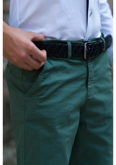 Gabardin Kumaş Bitik Desenli Pamuklu Regular Fit Chino Yan Cep Erkek Şort 001