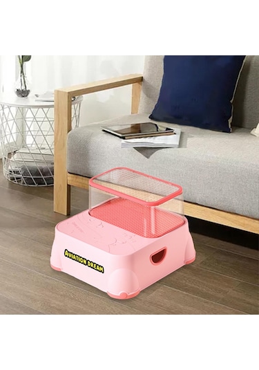 Suntek Magideal Çocuklar Için 2 Basamaklı Tabure İkili Bebekler Pembe