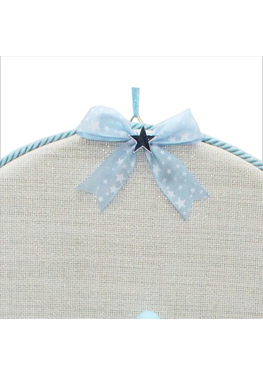 Süslebabypartystore Fil Temalı Ahşap Pano 35Cm Kapı Süsü - Mavi