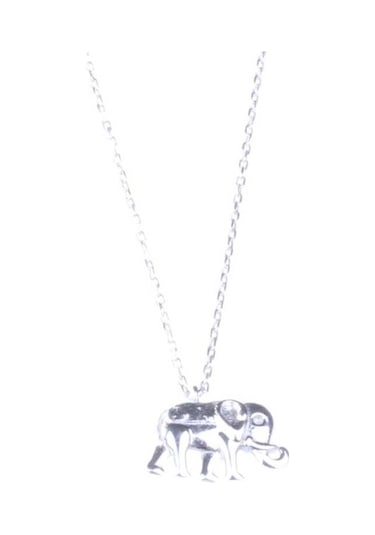 Nusret 925 Ayar Gümüş Fil Charm Kolye, Pembe 409243957