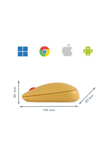 Leitz Cosy Kablosuz Mouse, Sarı
