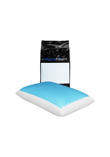 Viscofoam Bonni Terletmeyen Ortopedik Yastık Serinleten Visco Yastık Jelli Yastık 59x39x15.5cm