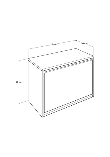 New Step Oturaklı Ayakkabılık - Oslo Ceviz-Antrasit Ceviz