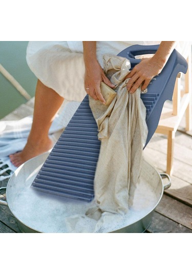 Geeroyoo Ev İ&ccedil İn Plastik Manuel &ccedil Ama Tahtası Sabit Sabun Tutuculu Lacivert Renkli Koyu Mavi