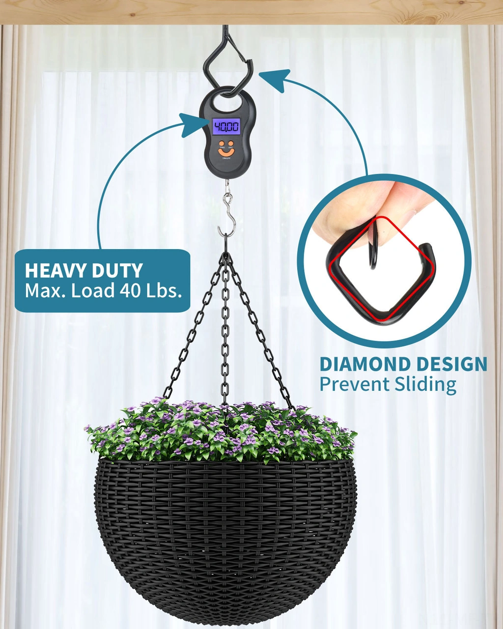 Mufunye 10 Adet Metal Çivi Kanca, Güvenlik Kilitli Dışarıdaki Işıklar, Bitkiler İçin Asma Hook, Hava Dayanıklı Ve Dayanıklı, Ahşap/çelik/beton Uyumlu