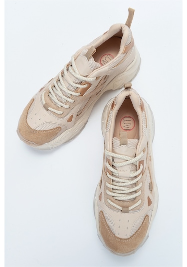 Luvishoes Lecce Bej-rose Kadın Spor Ayakkabı Bej - Pembe