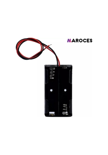 2'Li Aa Kalem Pil Kutusu Yuvası 3V Kablolu Kalem Pil Tutucu 5 Adet