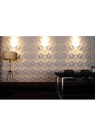 3 Boyutlu Boyanabilir Pvc Duvar Paneli Flora 50-50 Cm 4 Adet-1 Metrekare