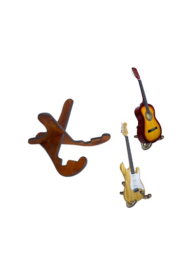 Ahşap Klasik Akustik Elektro Gitar Standı Donizetti Siyah