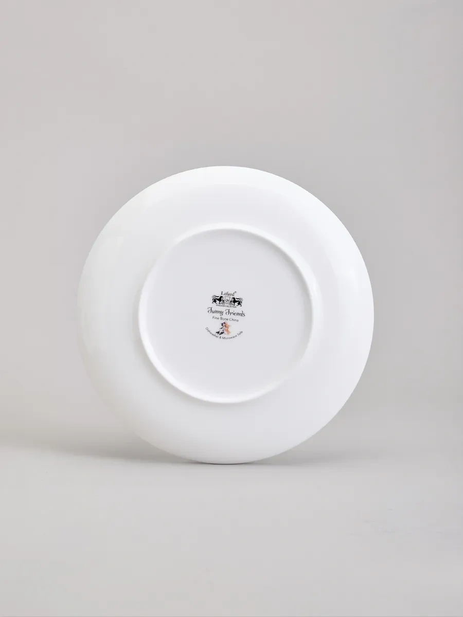 Lefard 2 Adet 20,5 Cm Porselen Tabak Takımı "en İyi Dostlar" 349381999 Beyaz